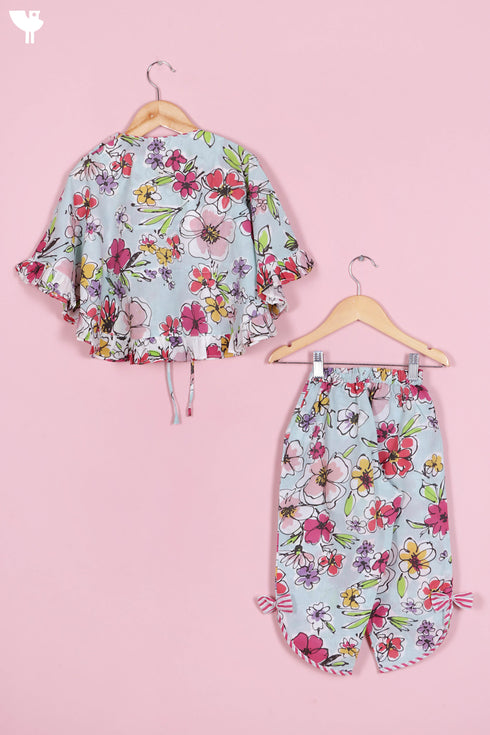 Cotton Co-Ord Set In Floral Print